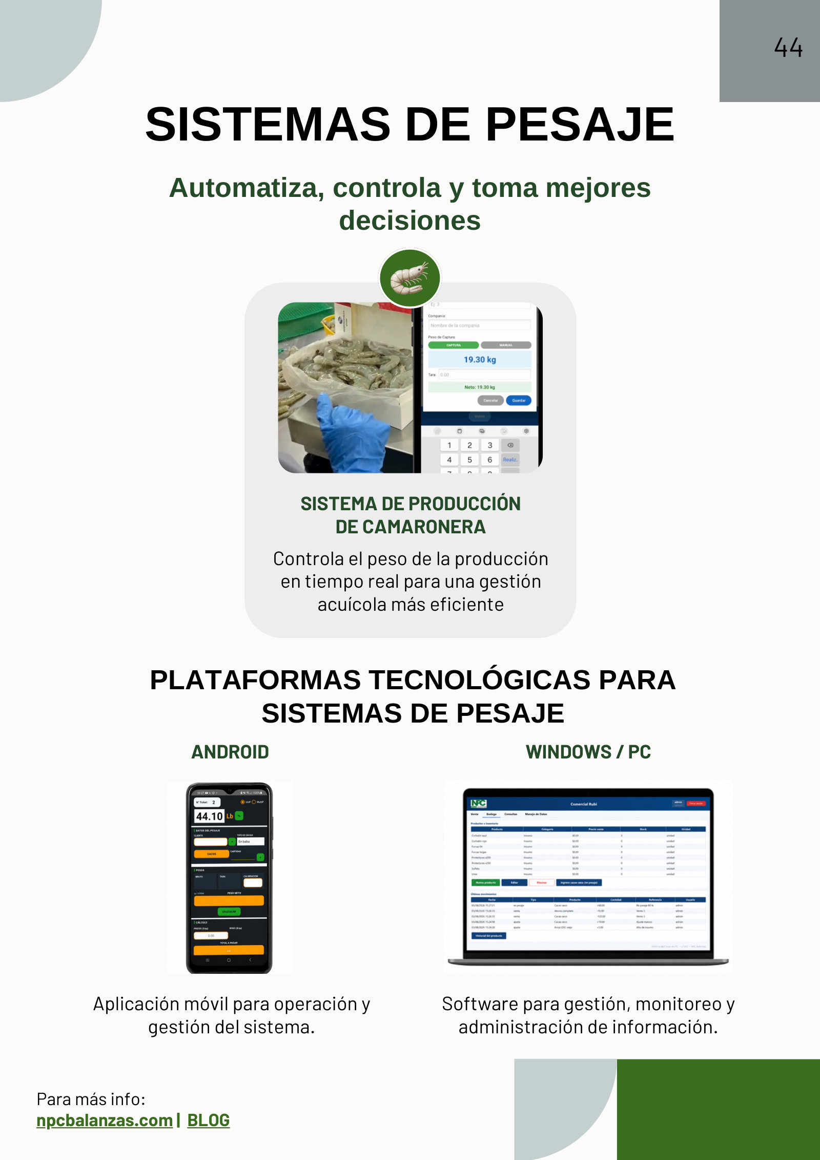 Catálogo NPC Balanzas — Sistemas de pesaje, página 3 de 3