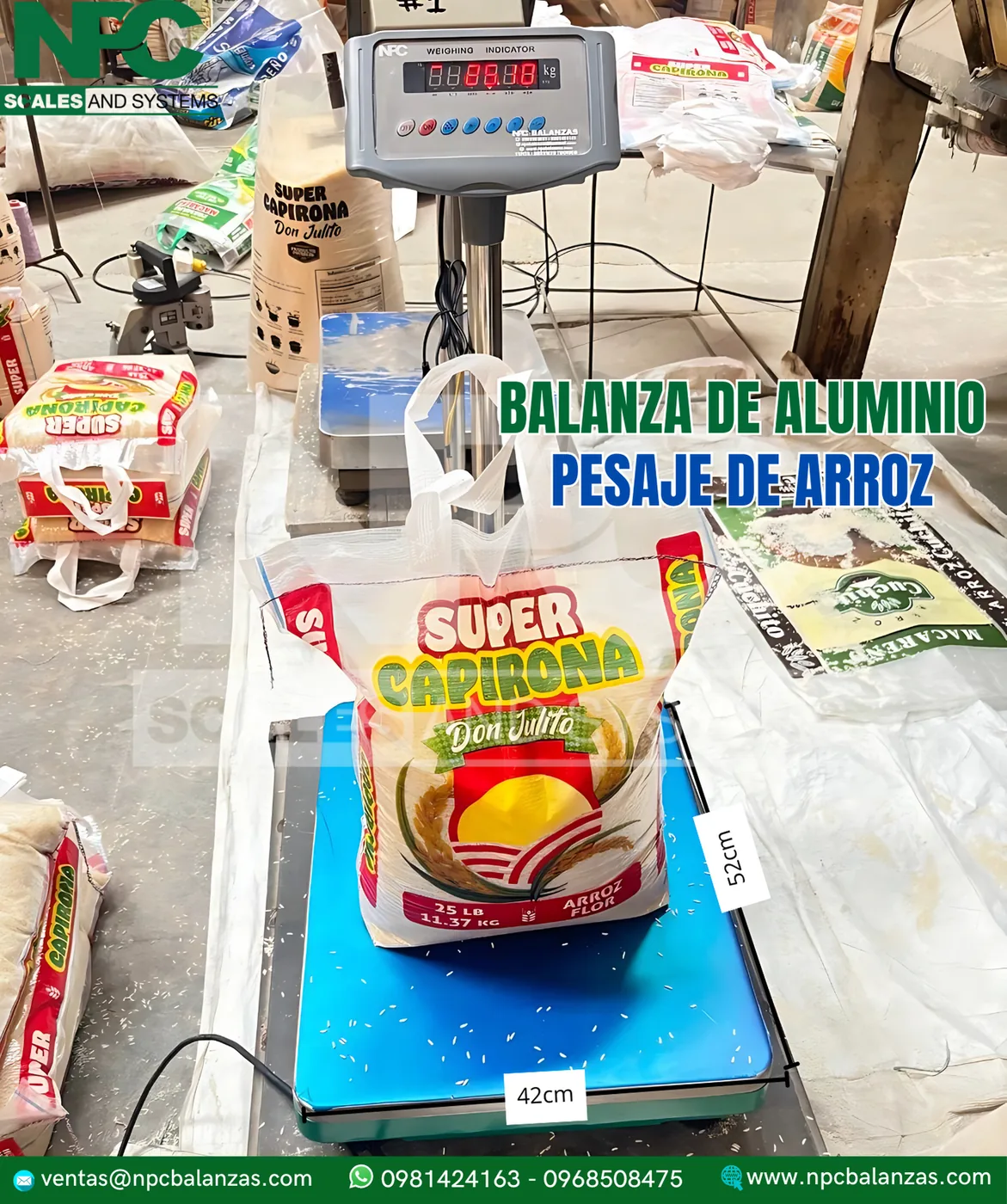Balanza de piso de aluminio · 200 kg