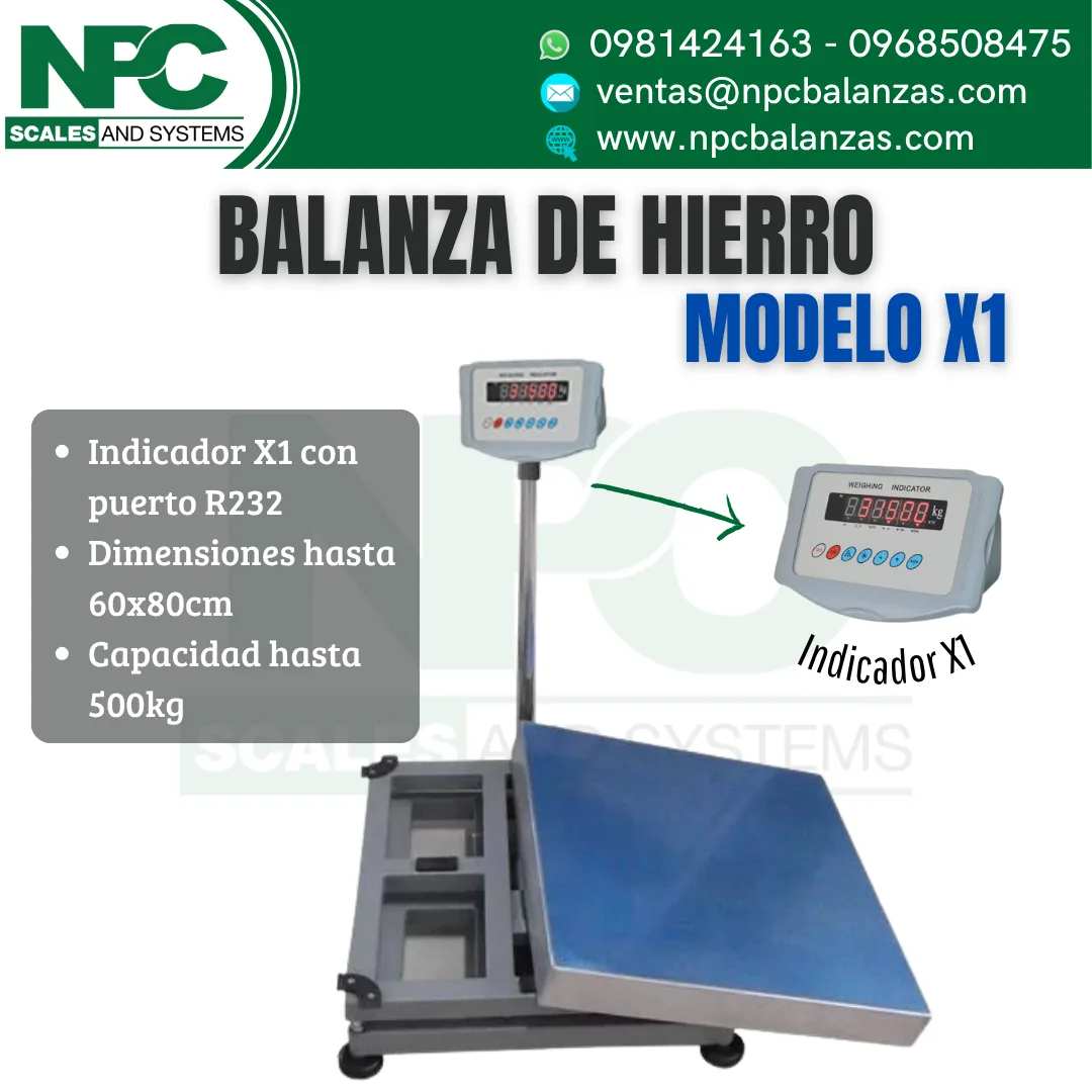 Balanza de hierro X1 · hasta 500 kg