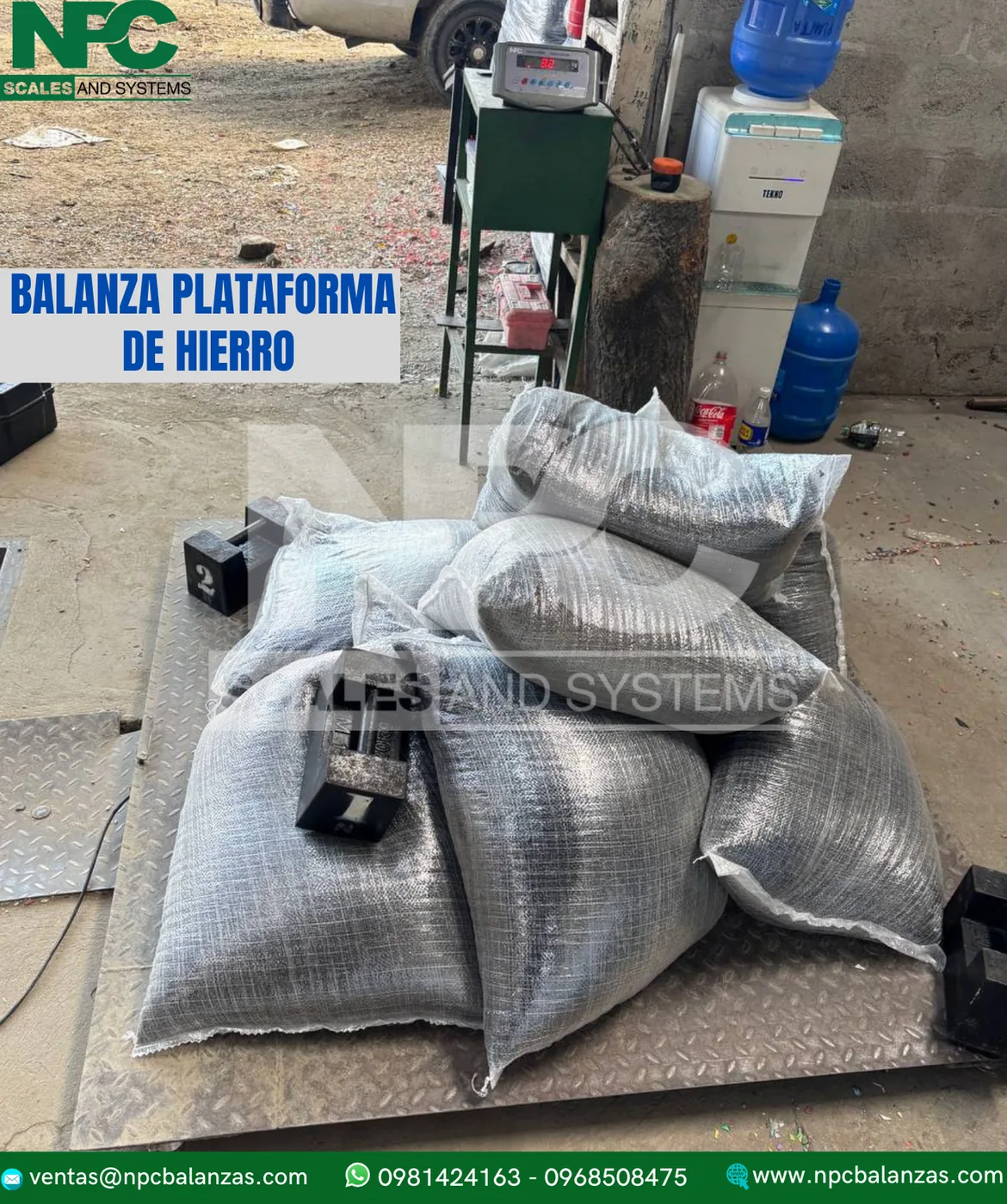 Plataforma de hierro 1,20x1,20 m · 3 t