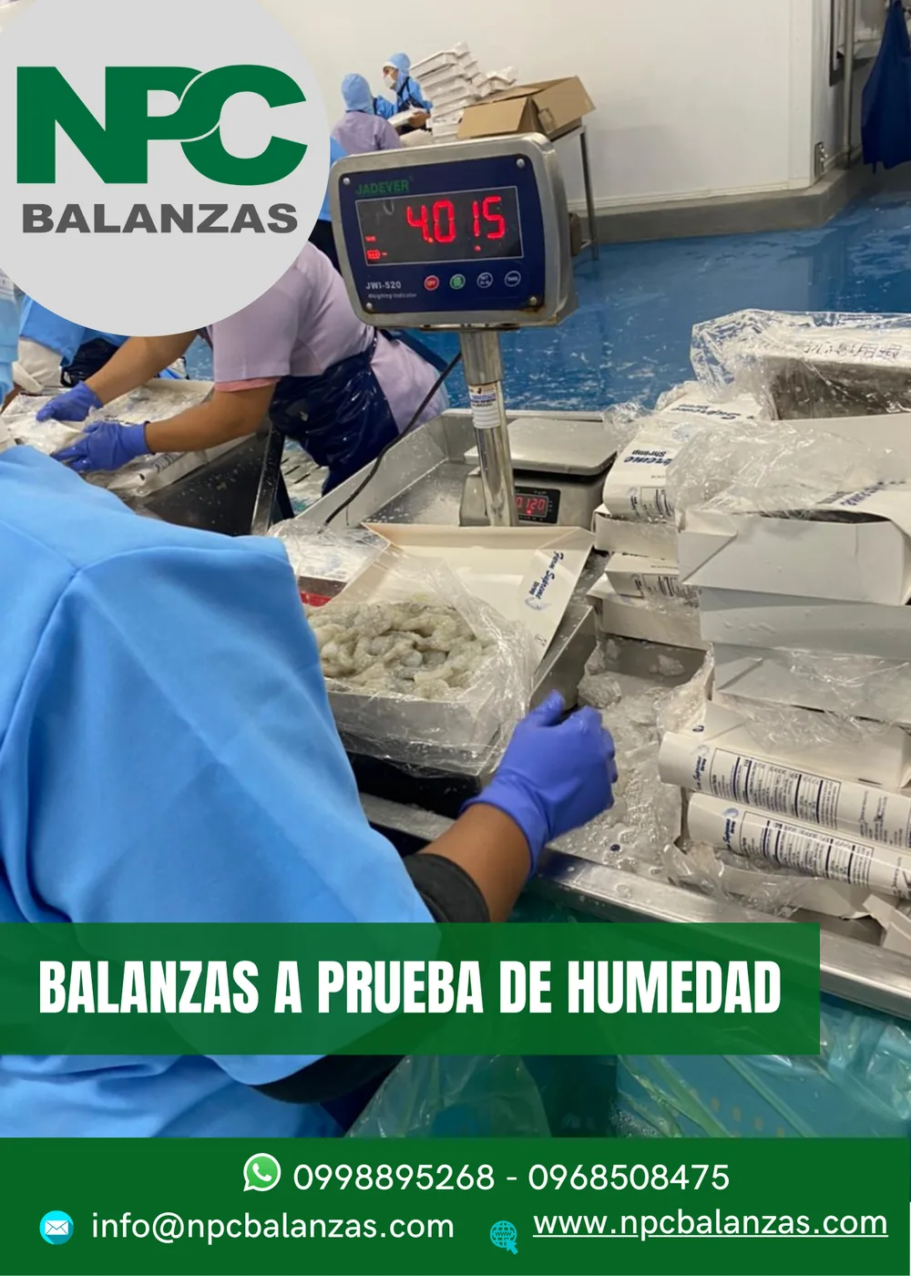 Balanzas de mesa a prueba de humedad