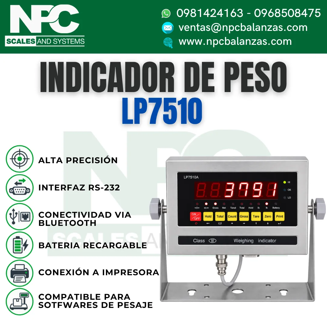 Indicador de peso LP7510