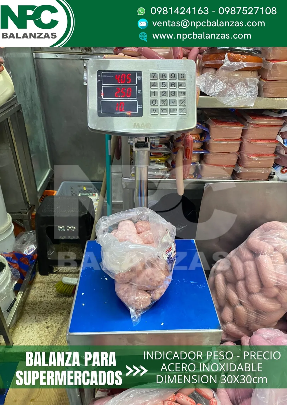 Balanza de mesa peso-precio · 60 kg