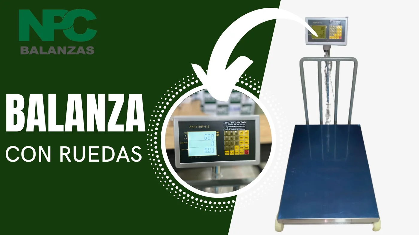 Balanza de piso con ruedas · 500 kg