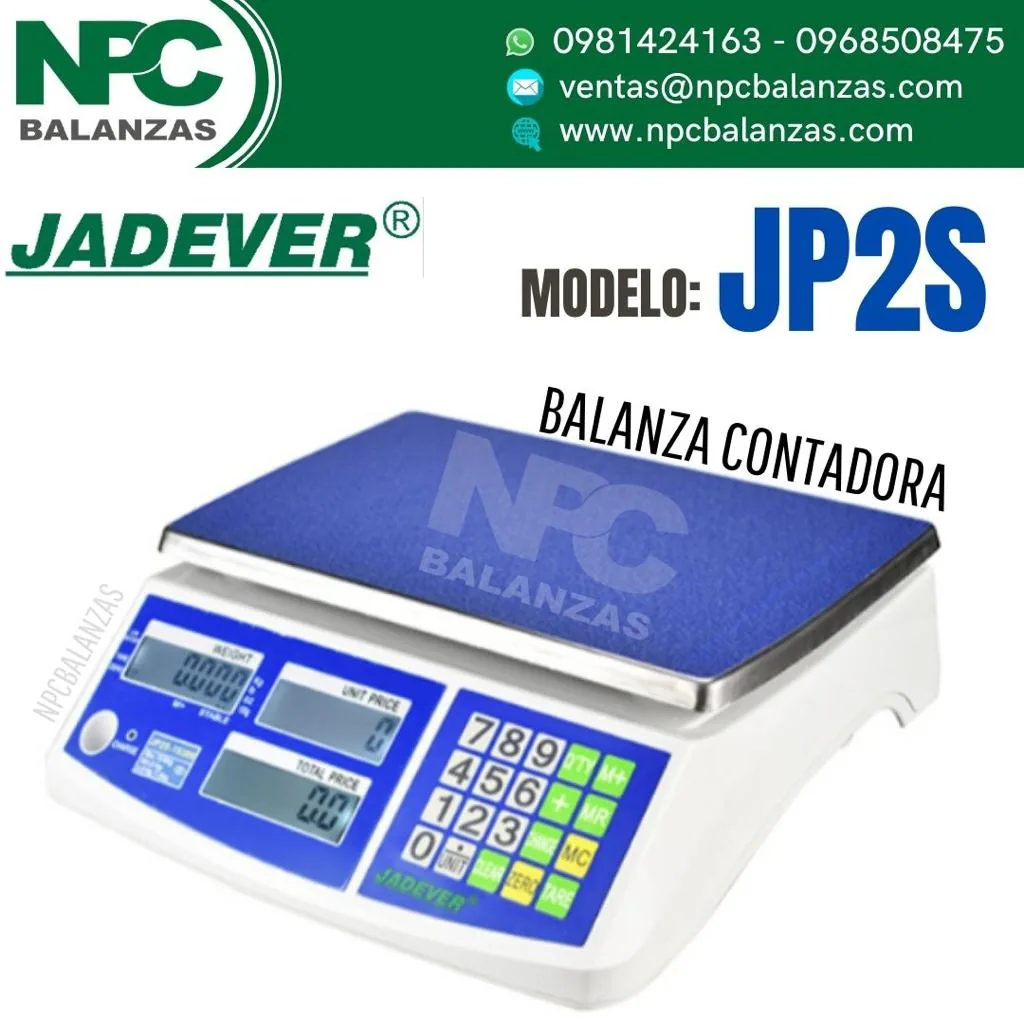 Balanza contadora Jadever JP2S · 30 kg