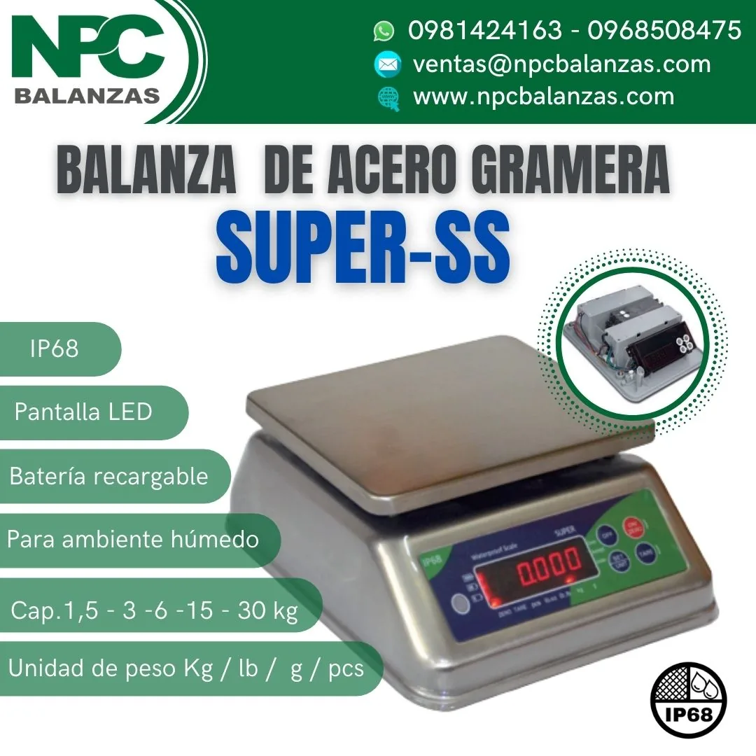 Balanza gramera Super SS · 30 kg
