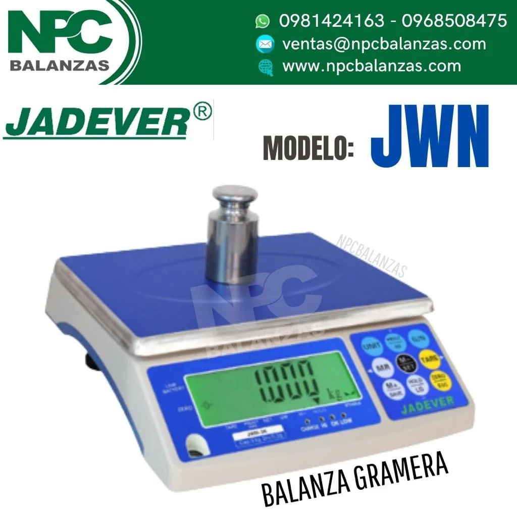 Balanza gramera Jadever JWN · 30 kg