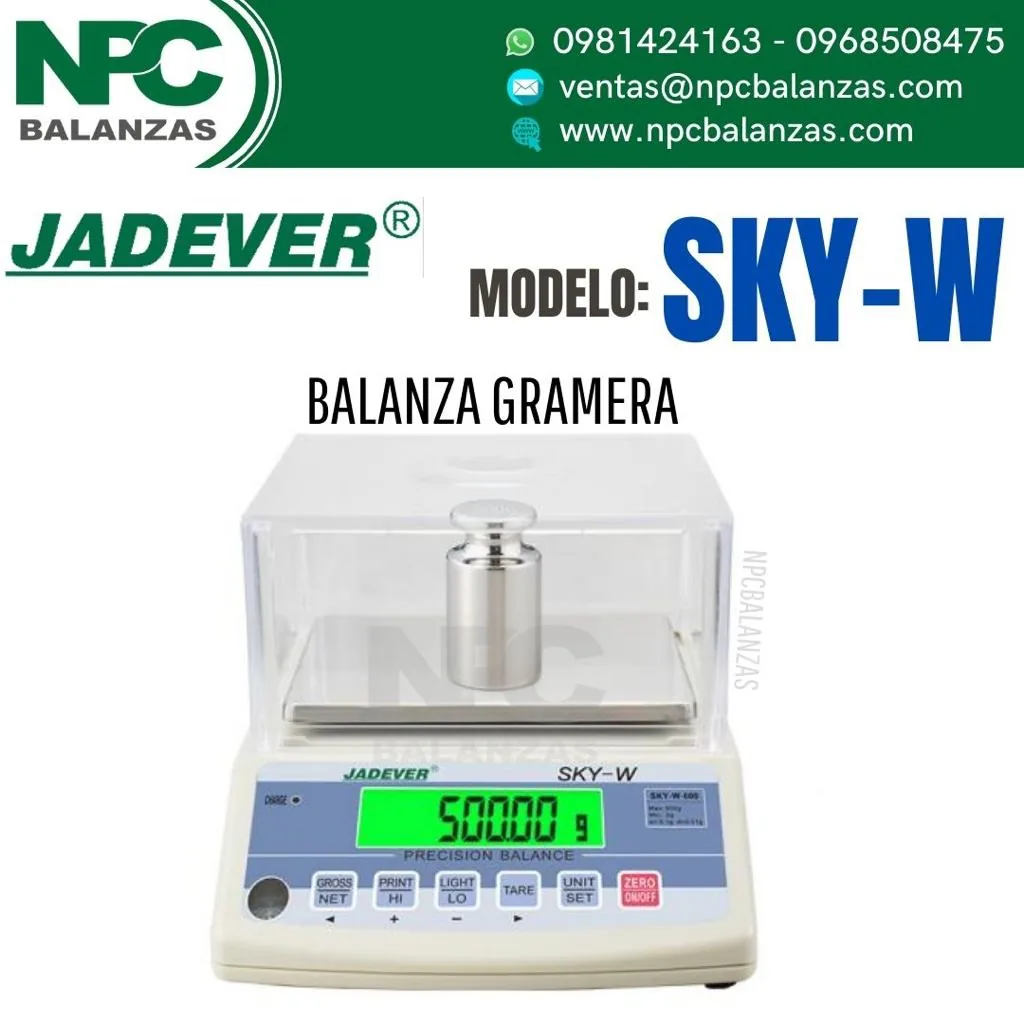 Balanza gramera Jadever SKY-W · 600 g / 3000 g